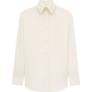 Saint Laurent, Dames, Blouses & Shirts, Wit, Maat: L Katoen,