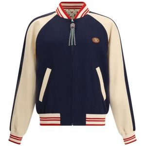 Valentino, Heren, Jassen, Blauw, Maat: M Zijde,