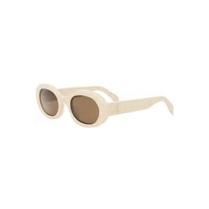 Celine Witte zonnebril voor dagelijks gebruik , White , Dames , Maat: 52 MM