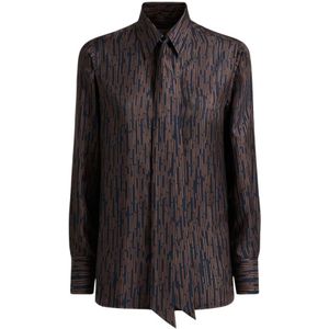 Kiton, Dames, Blouses & Shirts, Veelkleurig, Maat: L Zijde,