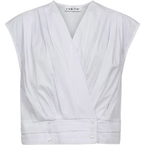 Haute L'Amitié, Dames, Tops, Wit, Maat: S Katoen,