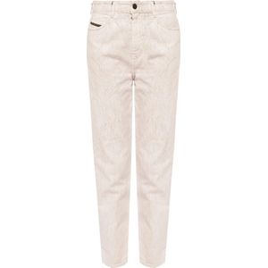 Diesel - D-Eiselle 069Jj - Jeans - Wit - Hoge Taille - Taps Toelopende Pijpen