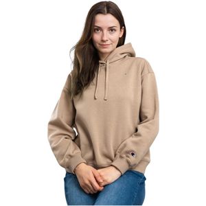 Champion, Dames, Sweatshirts & Hoodies, Beige, Maat: S Katoen,