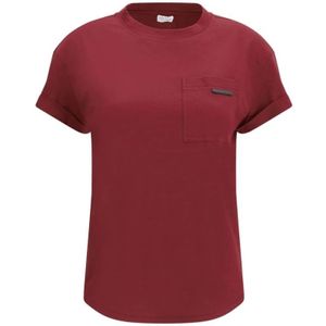 Brunello Cucinelli, Dames, Tops, Rood, Maat: XS Katoen,