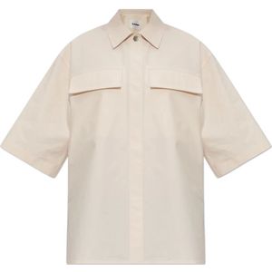 Jil Sander, Dames, Blouses & Shirts, Beige, Maat: S Katoen,
