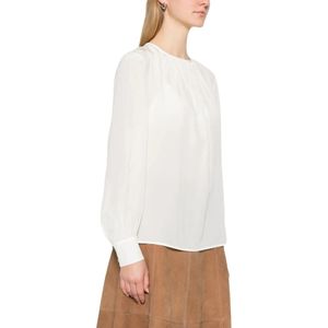 Max Mara Studio, Dames, Blouses & Shirts, Wit, Maat: 2XS