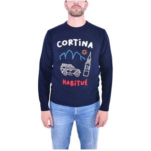 MC2 Saint Barth, Heren, Truien, Blauw, Maat: XL Wol,