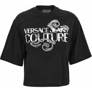 Versace Jeans Couture, Dames, Tops, Zwart, Maat: S