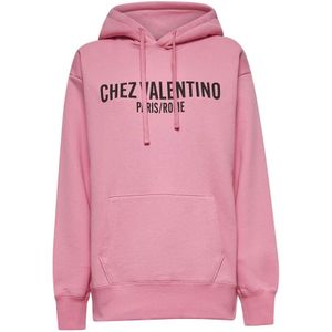 Valentino Garavani - Chez Valentino Hoodie - Roze - Dames - Katoen