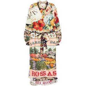 Camilla, Dames, Jurken, Veelkleurig, Maat: L Zijde,