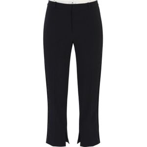 Elisabetta Franchi, Dames, Broeken, Zwart, Maat: XS Satijn,