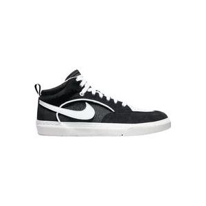 Nike Leren SB React LEO Sneakers , Black , Heren , Maat: 45 1/2 EU