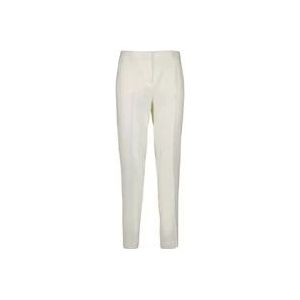 Versace Witte rechte broek met Medusa-details , Beige , Dames , Maat: 2XS