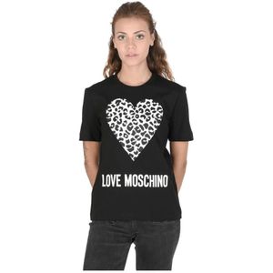 Love Moschino, Dames, Tops, Zwart, Maat: 2XS Katoen,