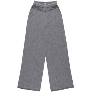 Nenette, Dames, Broeken, Grijs, Maat: S Wol,
