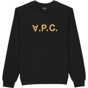 A.p.c., Heren, Sweatshirts & Hoodies, Zwart, Maat: M Velours,