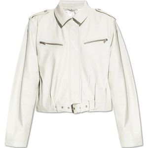 Gestuz, Dames, Jassen, Wit, Maat: M Leer,