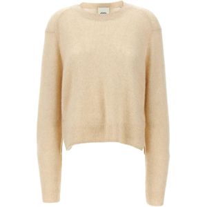 Isabel Marant - Luxe Trui - Beige - Ronde Hals - Wol