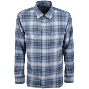 Tom Ford, Heren, Overhemden, Blauw, Maat: 2XL Katoen,