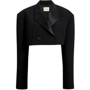 Khaite, Dames, Jassen, Zwart, Maat: S Poliester,