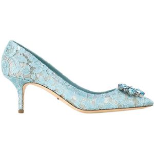 Dolce & Gabbana, Dames, Schoenen, Blauw, Maat: 35 EU Katoen,