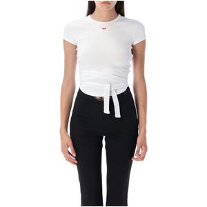 Diesel, Dames, Tops, Wit, Maat: L Katoen,