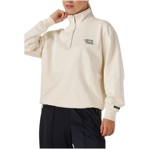 Mercer Amsterdam - Quarter Zip Contrast - Sweatshirt - Beige - Katoen