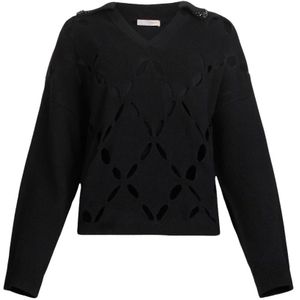 Liu Jo, Dames, Truien, Zwart, Maat: XS Wol,