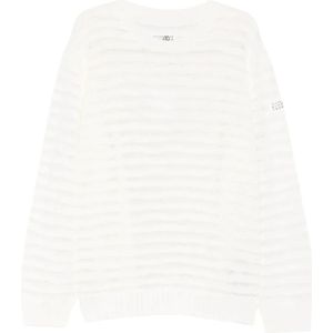 MM6 Maison Margiela, Heren, Truien, Wit, Maat: M