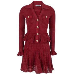 Self Portrait, Dames, Jurken, Rood, Maat: M Viscose,