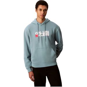 Calvin Klein - Logo Graphic Hoodie - Blauw - Katoen