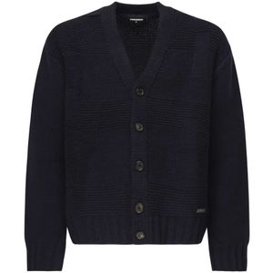 Dsquared2, Heren, Truien, Blauw, Maat: L Wol,