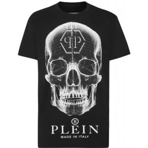 Philipp Plein, Heren, Tops, Zwart, Maat: L Katoen,