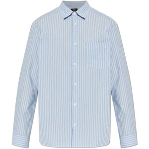 A.p.c., Heren, Overhemden, Blauw, Maat: M Katoen,