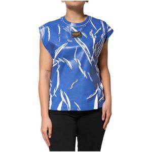 Dolce & Gabbana, Dames, Tops, Blauw, Maat: S Katoen,