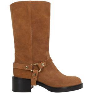 Chloé, Dames, Schoenen, Bruin, Maat: 36 1/2 EU Suède,