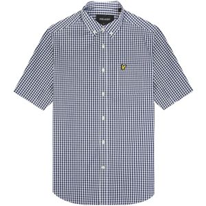 Lyle & Scott, Heren, Overhemden, Blauw, Maat: M Katoen,