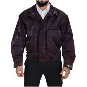 Dolce & Gabbana, Heren, Jassen, Paars, Maat: XS Zijde,