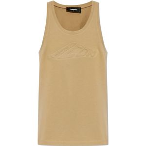 Dsquared2, Heren, Tops, Groen, Maat: L Katoen,