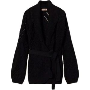 Twinset, Dames, Truien, Zwart, Maat: M Katoen,