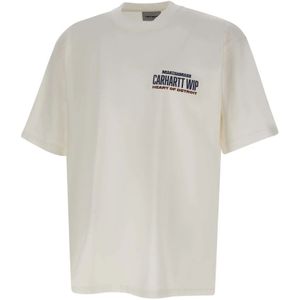 Carhartt Wip, Heren, Tops, Wit, Maat: M Katoen,