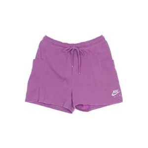 Nike Korte Fleece Sportshorts , Purple , Dames , Maat: L