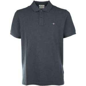 Gant, Heren, Tops, Grijs, Maat: M Katoen,