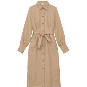 Ines de la Fressange Paris, Dames, Jurken, Beige, Maat: 2XS Poliester,
