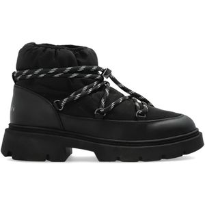 Inuikii - Biker Puffer - Snowboots - Zwart - Leer