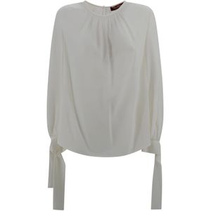 Max Mara Studio, Dames, Blouses & Shirts, Beige, Maat: 2XS