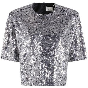 Isabel Marant, Dames, Blouses & Shirts, Grijs, Maat: 2XS Viscose,