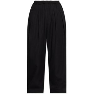 Maison Margiela, Heren, Broeken, Zwart, Maat: S Wol,