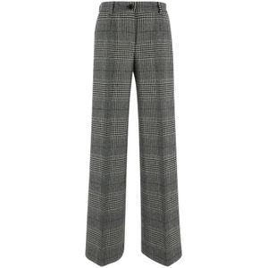 Dolce & Gabbana, Dames, Broeken, Grijs, Maat: M Wol,