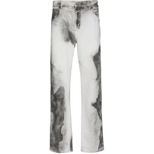 Balmain Regular-fit denim jeans met Moon print , White , Heren , Maat: W28